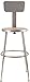 National Public Seating 6218HB Steel Stool with Hardboard Seat Adjustable and Backrest, 19