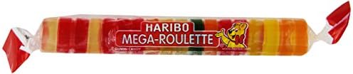 HARIBO Mega Roulette Sweet Gummy Candy, 1.59 oz. Rolls (Pack of 24)