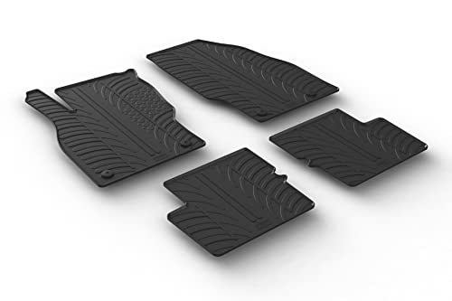 Tapis de caoutchouc Opel Corsa E 2015 2016 2017 2018 avec clips de montage