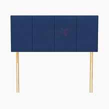 STOREX Plush Fabric Padded Lined Headboard For Devan Bed Bedroom Furniture Clasic Designs (Blue, 4FT Small Double)