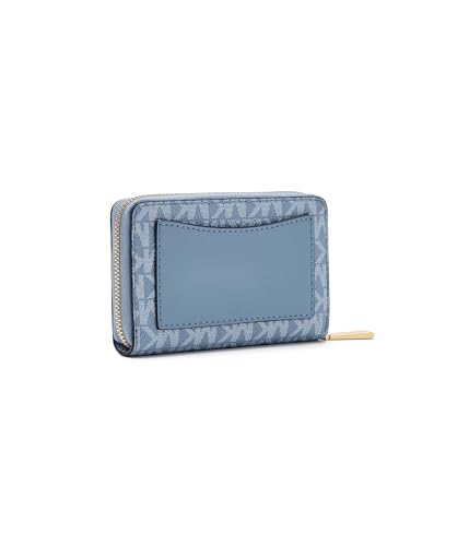 Image of MICHAEL Michael Kors Womens Jet Set Small Zip Around Card Case Chambray 2 One Size One Size