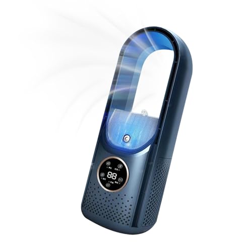 KIMISS Air Acondicionador Portátil de Ventilador USB con Vegetal con Ajuste de 6 Velocidades y Temporizador de 6 horas: Humidificación de Spray Fría para el Hogar, la Oficina, el Dormitorio y las