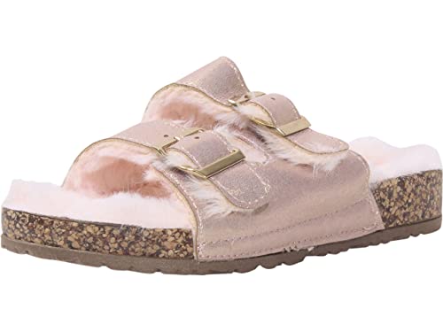 MIA Kids Little/Big Girl's Rozy Slides Sandals Dual Buckle Rose Gold Sz. 1 LGK057A
