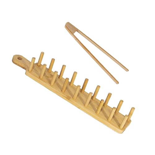 BOGEEL Wood Tacos Holder Rack Mexico Food Stand Tacos Tray Plate Wood Kitchen Tool for Restaurant Food Display