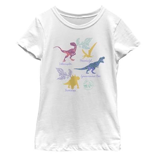 T-shirt Jurassic World fille XL blanc résistant pour enfant passionnée