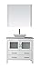 Virtu USA KS-70036-WM-WH-001 Dior 36" Single Bathroom Vanity in White with Marble Top and Square Sink with Brushed Nickel Faucet and Mirror, 36 inches