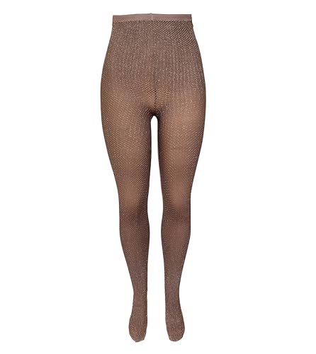 Image of Skintone Carnival Stockings | Gold Glitter Fishnet Tights for Caribbean Women