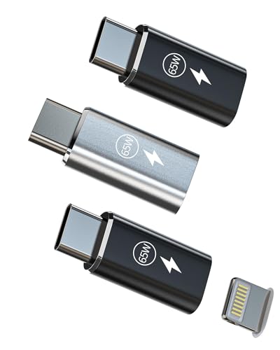 Ya en manzanajugosa.com: 65W Adaptador Lightning Jack Hembra a USB C Macho Cargador Rapido Accesorios (3 Pack) Compatible con Samsung para Apple iPhone15 Pro MAX Plus para iPad Air4/5 Mini Tipo C Conversor Type-C Convertidor