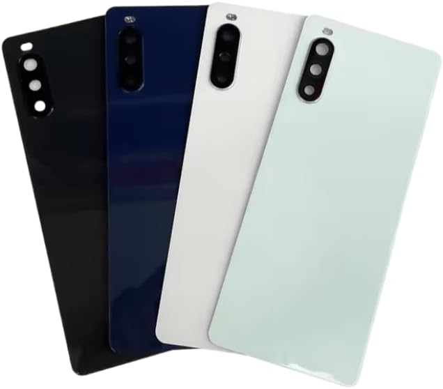 YOOOKOOO Compatible Rear Back Cover for Sony Xperia 10 II – Battery Door Housing Replacement Part (Black)