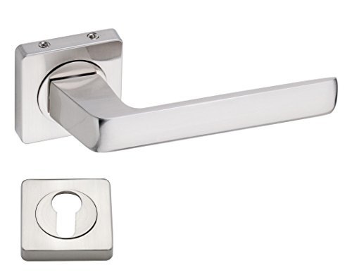 Preisvergleich Produktbild Türdrücker Türklinke Modell Cascada Edelstahl Optik oder Altmessing Buntbart (Edelstahl Optik)