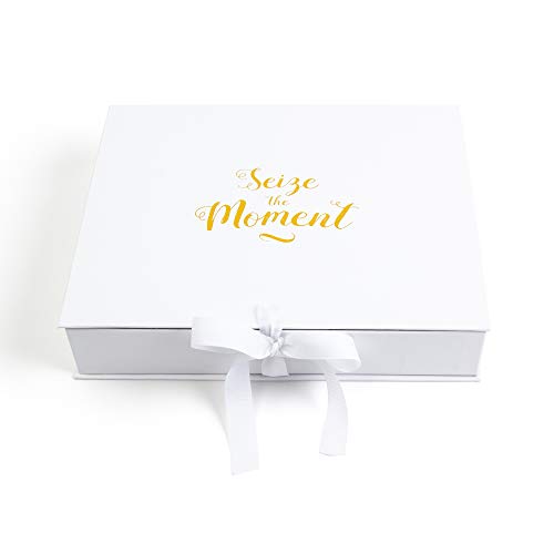 JumpOff Jo - Seize The Moment Baby Milestone Onesies, 1 Through 12 Bodysuit Set With Numbers, Newborn Essentials