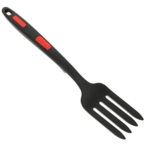 COLLBATH Multi Function Wear Resistant Silicone Fork Ergonomic Food Fork for Kitchen Use for Salads Pasta and Cooking Deep