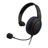 HyperX Cloud Chat Headset – Official PlayStation Licensed for PS4, Clear Voice Chat, 40mm Driver, Noise-Cancellation Microphone, Pop Filter, In-Line Audio CONTROLS, Lightweight, Reversible