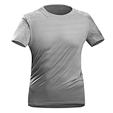 Camiseta UV para hombre, de secado rápido, transpirable, camiseta de tenis, camiseta de verano, para correr, deportiva, de manga corta, para verano, fitness, gris, L