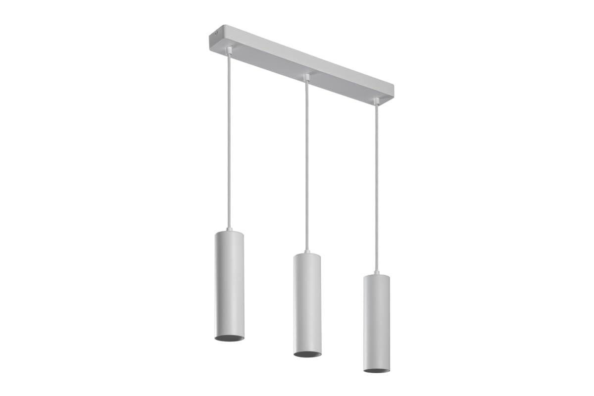 GTV lighting - Pendelleuchte Weiß 3 Flammig LED TRESOS II für skandinavische minimalistische oder moderne Innenräume - Verstellbare Kabellänge - 3xGU10, Aluminium, IP20, max. 3x20W, Weiß