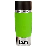 Geschenke 24 Thermobecher personalisiert mit Name und Gravur I Grün I Kaffeebecher auslaufsicher I Emsa Travel Mug 360ml I Kaffee to Go Becher I Spülmaschinensicher I Hält warm und kalt