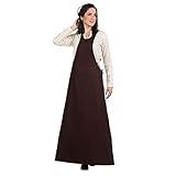 Farbe braun, natur Elbenwald Bauernmaid Damen Mittelalter Kostüm 2tlg Bluse Überkleid Baumwolle braun Natur - XL