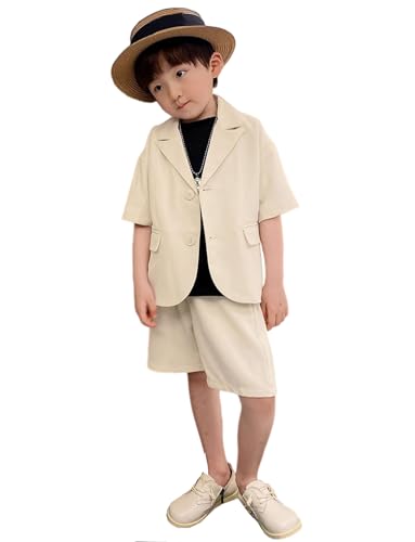Costume d'été garçon anti-coup de chaleur pour mariage avec veste et short