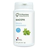 D.PLANTES - Bacopa - Complément Alimentaire - Mémoire & Concentration - Fabriqué en France - 120 Gélules