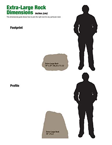 Emsco Group 8280-1 Natural Sandstone Look – Extra Large & Tall – Lightweight – Easy to Install Landscape Rock, Large