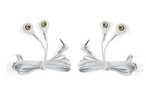 Image of Discount TENS Brand - Lead Wires 2.5mm Plug to Two 3.5mm Snaps, 2 Pack | Molded strain-relief sleeves, durable flexible insulated cable resists kinking and breakage, connects 2 electrodes per wire