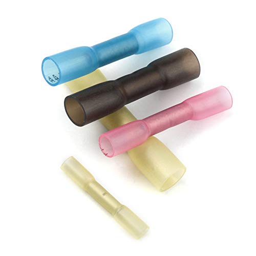 200PCS Waterproof Cable Sleeve Heat Shrink Tube Connector Thickening Butt Electrical Wire Cable Crimp Connector Terminator Kit VUQLDHAYZ