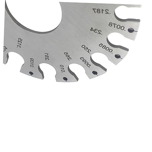 1 pieza Calibrador de lámina de acero inoxidable para inspección de soldaduras, herramienta de medición de grosor de alta precisión para soldadura y trabajo en metal miniatura 4