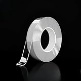 2Roll Nano Tape Double Sided Tape Transparent NoTrace Reusable Waterproof Adhesive Tape Cleanable Home Accessories (2Roll-1cm)