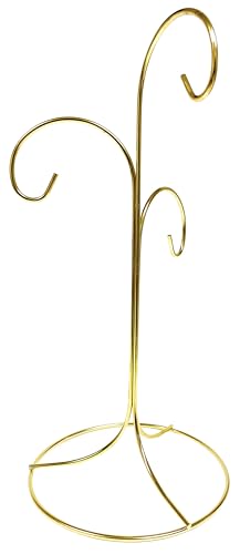 National Artcraft 11 Inch Gold Ornament Display Stand Holds 3 Ornaments