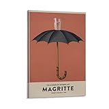 Rene Magritte Rene Magritte A Surreal Poster with A Water Cup on an Umbrella Room Decoration Poster Canvas Painting Posters and Prints Wall Art Pictures for Living Room Bedroom Decor 12x18inch(30x45c