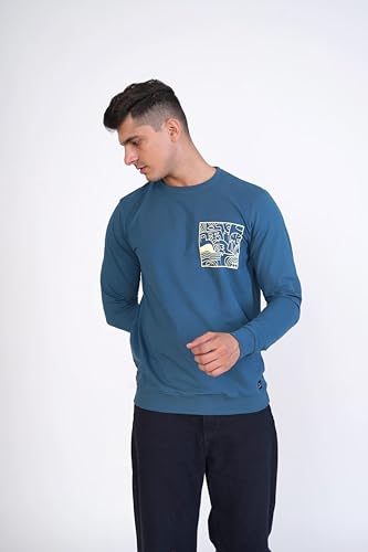 Image of Royaltail Men's Cotton Regular Fit Full Sleeves Pullover Printed Sweatshirts