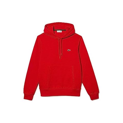Lacoste Men's Red Sweatshirt with Hood Cover