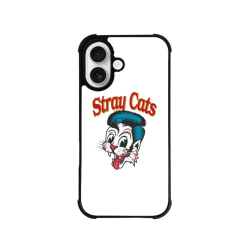 iPhone 16�P�[�X �A�C�t�H��16�X�P�[�X �X�g���C�E�L���b�c Stray Cats �݊����̂��� �g�уJ�o�[ �l�����G�A�N�b�V�����\�� TPU�\�t�g�V�F�� �J�����ی� ���C�����X�[�d�Ή�