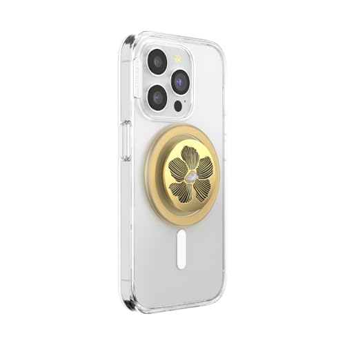 Image of PopSockets Phone Grip Compatible with MagSafe, Phone Holder, Wireless Charging Compatible - Mae Flower w /Pearl