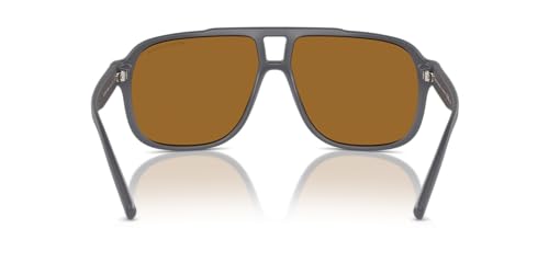 Image of Armani Exchange Man Sunglasses Matte Grey Frame, Orange Mirror Red Lenses, 61MM
