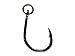 Gamakatsu 00411R Live Bait Loose Hook with Ring (5 Pack), Size 1/0, Black