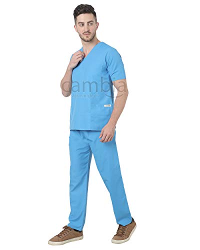 Image of Cambia Scrub Suits for Doctors Men /OT Dress Unisex (XXXXL, Blue)
