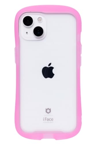 iFace Reflection Neo iPhone 13 ケース クリア 強化ガラス (クリアピンク)【アイフェイス アイフォン 13 カバー 透明 耐衝撃 米国MIL規格取得 ストラップホール付き ネオンカラー 蛍光】