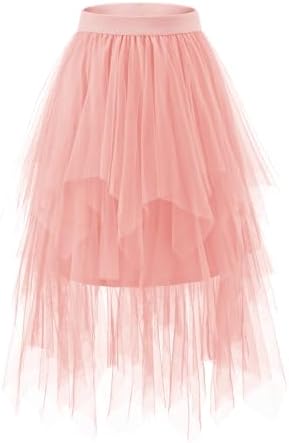 Bridesmay Tulle Skirts for Women Fairy A-Line Fluffy Mesh Layered...
