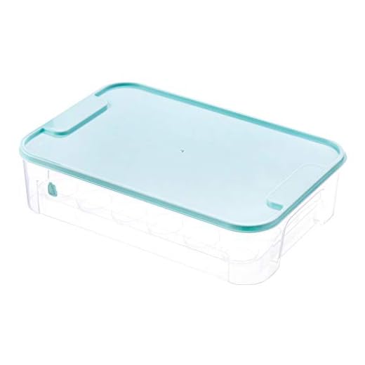 Guangcailun Coquetier plastique oeuf boîte de rangement réfrigérateur Organisateur Porte-conteneur en plastique Egg Holder Cuisine Accessoires, Bleu