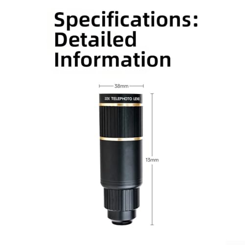 Teleobjetivo zoom 22x de metal para fotografía exterior con móvil Pro Max 14 6