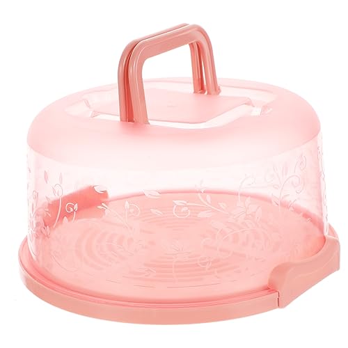 PRETYZOOM 1Pc Portable Buckle Cake Carrier with Handle Food Packaging Box for Cakes and Desserts for Transporting Cupcakes and Pastries Elegant