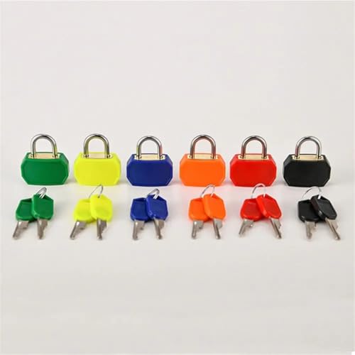 Petit cadenas de sécurité rouge avec 2 clés pour tiroir et armoire de bureau - 5