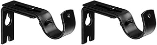 Amazon Basics Adjustable Wall Bracket, Set of 2, Black