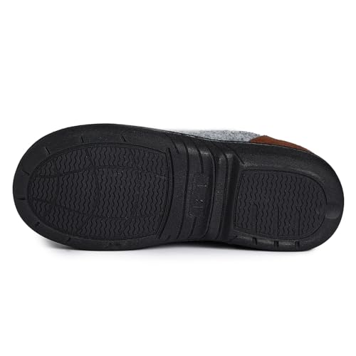 Image of Lucky Brand Boys Micro Suede Sherpa Clog Slippers Warm Plush Lined Indoor Outdoor Slip On House Shoes Cozy Kids Winter Clogs