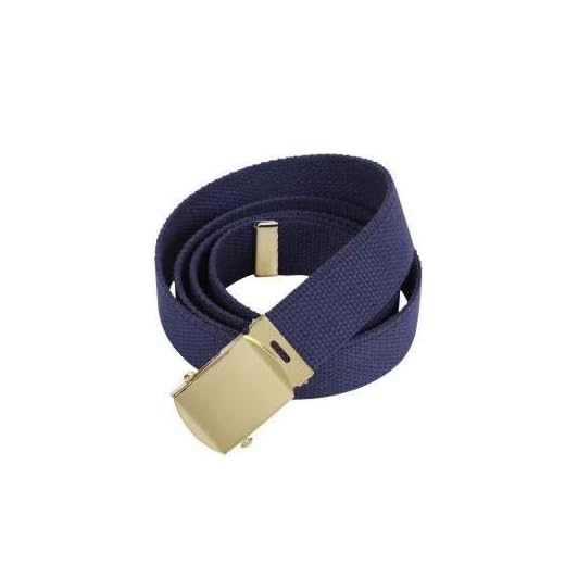 Rothco Ceinture militaire, Homme, Bleu marine | Boucle dorée., 54"