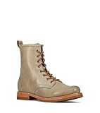 Frye Veronica Flex Combat Boots - Women's Leather Lace-Up Ankle Booties, Stylish & Durable for All-Day Comfort, Eucalyptus - Richmond Leather - 8 M