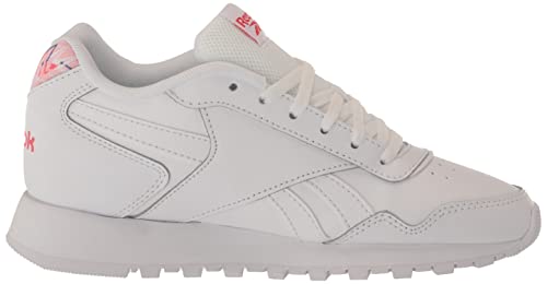 Reebok Women's Glide Sneaker, White/Pink Glow/Cherry, 10 Women
