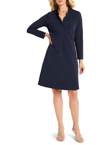 NIC+Zoe Ruffled UP Dress, Dark Indigo, XL