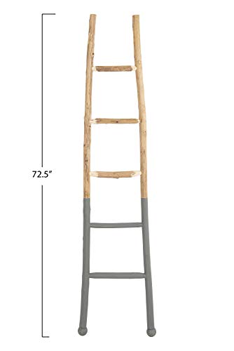 Creative Co-op Decorative Wood Ladder Misc Furniture, Dark Grey